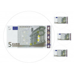 Edible cake topper  - Bank note 5 EUR - edible cake topper