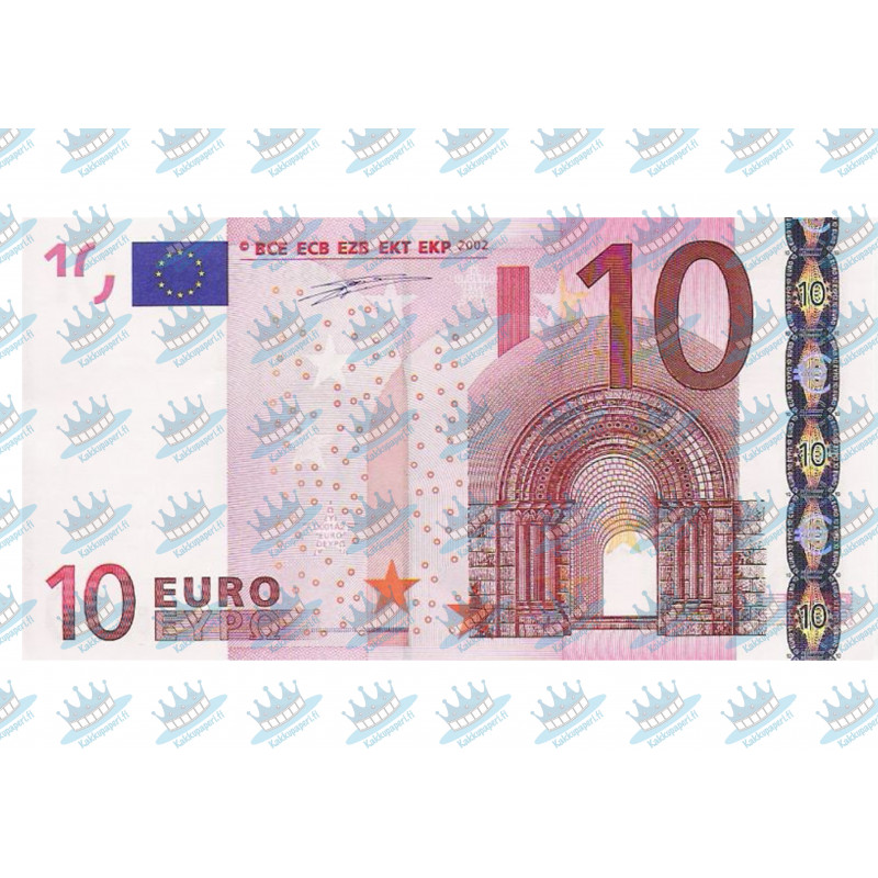 Edible cake topper  - Bank note 10 EUR - edible cake topper