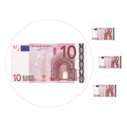 Edible cake topper  - Bank note 10 EUR - edible cake topper