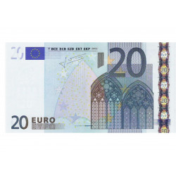 Edible cake topper  - Bank note 20 EUR - edible cake topper