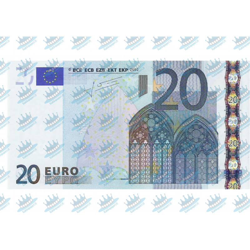 Edible cake topper  - Bank note 20 EUR - edible cake topper