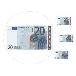 Edible cake topper  - Bank note 20 EUR - edible cake topper