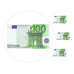 Edible cake topper  - Bank note 100 EUR - edible cake topper