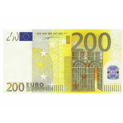 Edible cake topper  - Bank note 200 EUR - edible cake topper