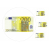 Edible cake topper  - Bank note 200 EUR - edible cake topper