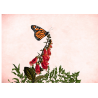 Small tortoiseshell on a plant - Edible cake topper