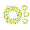 Lemon wreath - Edible cake topper