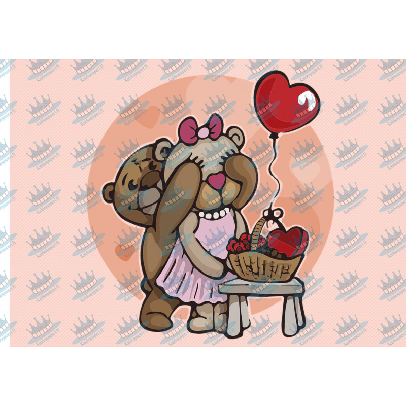 The teddy bear surprises - Edible cake topper