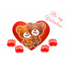 Valentine's Day teddy bears and paw prints - Edible cake topper