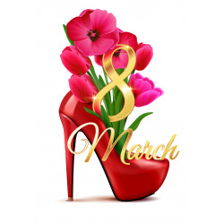 Women's Day High Heels - Edible cake topper