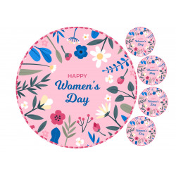 Happy Women's Day - Edible cake topper