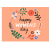 Happy Women's Day wreath - Edible cake topper