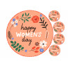 Happy Women's Day wreath - Edible cake topper