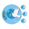 The dove brings peace - Edible cake topper