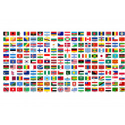 The flags of the countries of the world - Edible cake topper