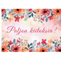 Paljon kiitoksia! - Thank you very much! - Edible cake topper