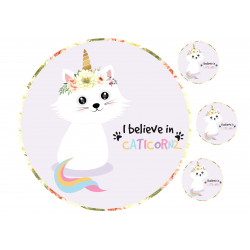 Caticorn  - Edible cake topper