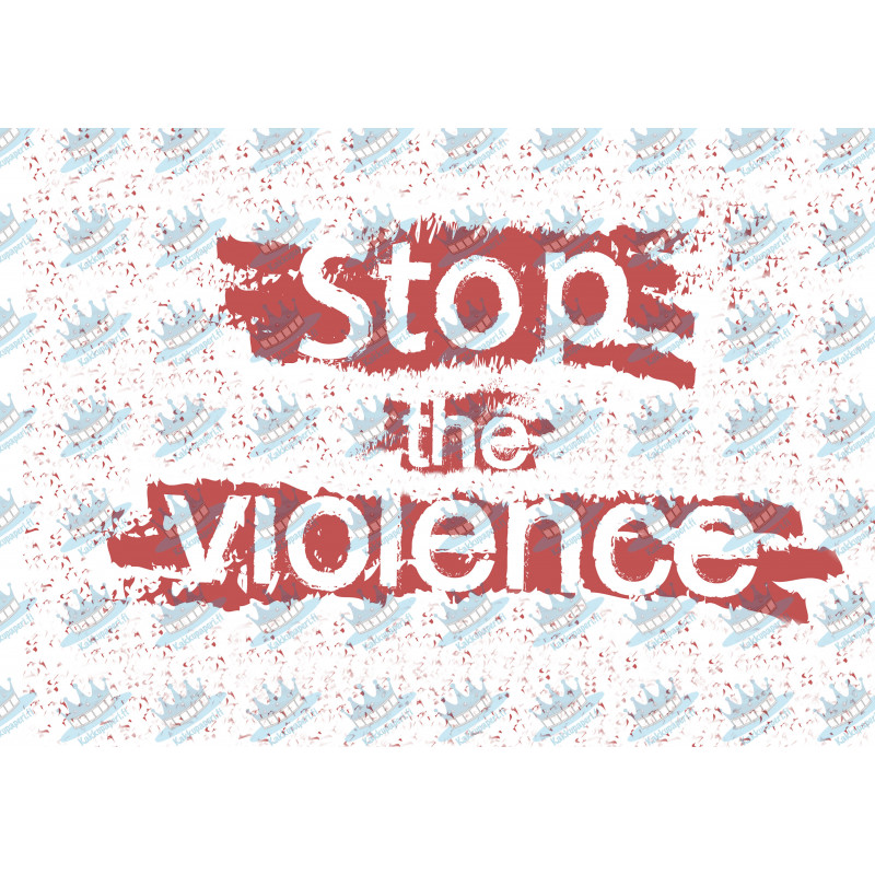 Stop the violence - edible cake topper