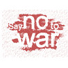 Say no to war - edible cake topper