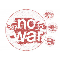 Say no to war - edible cake topper