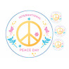 International Peace Day - rauhansymboli - Syötävä kakkukuva kakkuun