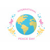 International Peace Day - maapallo - Syötävä kakkukuva kakkuun