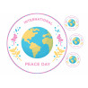 International Peace Day - earth - edible cake topper