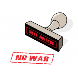 No war -stamp - Edible cake topper