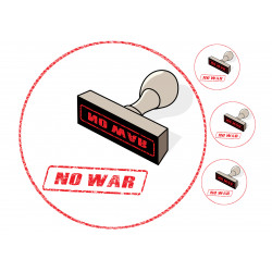 No war -stamp - Edible cake topper