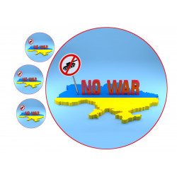 No war - edible cake topper