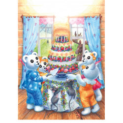 Ti-Ti Nalle and Birthday edible cake topper