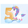 A five-year-old unicorn - Edible cake topper