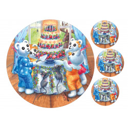 Ti-Ti Nalle and Birthday edible cake topper