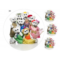 Ti-Ti Nalle Group photo - edible cake topper