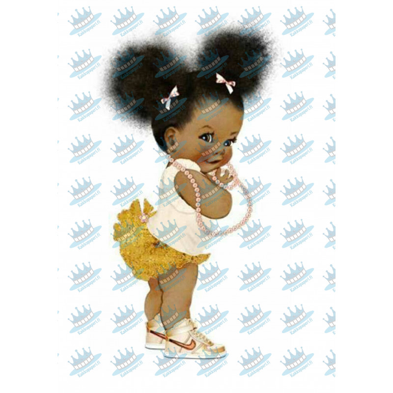 Edible cake topper  - Golden Baby - edible cake topper