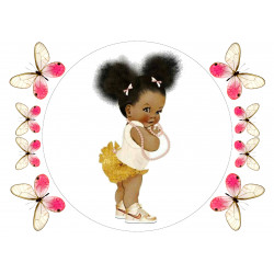 Edible cake topper  - Golden Baby - edible cake topper