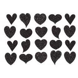 Black Hearts - Edible cutouts