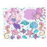 Cute mermaid and sea animals - Edible cutouts