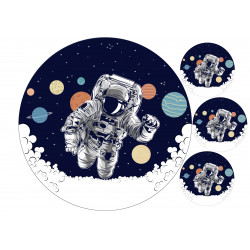 An illustrated astronaut - Edible cake topper