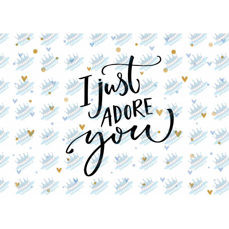 I just adore you - En ätbar tårtbild för en tårta