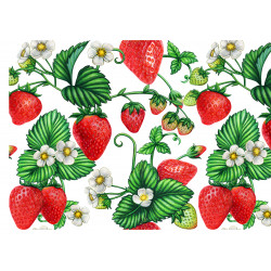 Illustrated strawberries - Edible cake topper