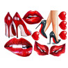 High heels and lips set - Edible cutouts