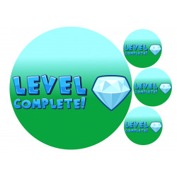 Level Complete - syötävä kakkukoriste