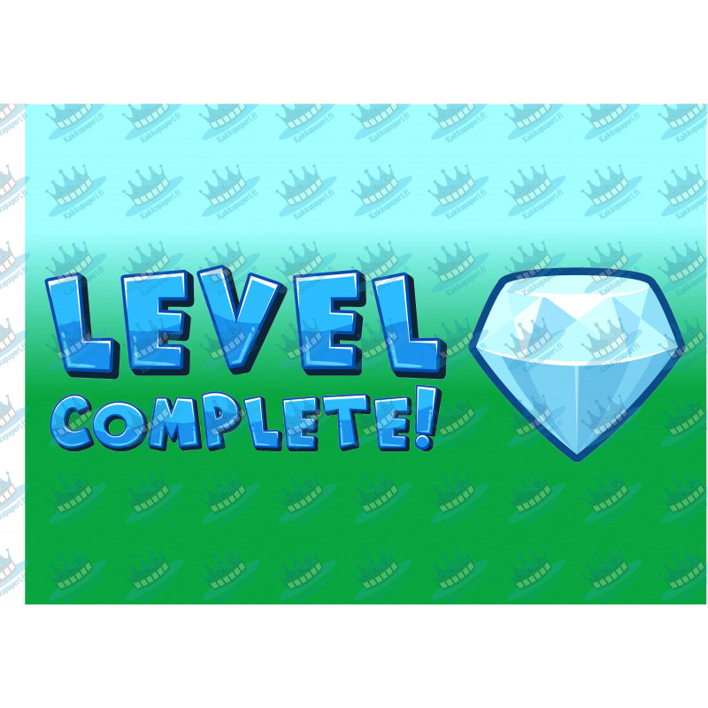 Level Complete - edible cake decoration