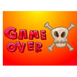 Game Over - syötävä kakkukoriste