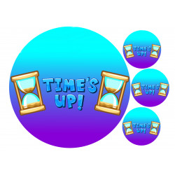 Time's Up! - syötävä kakkukoriste