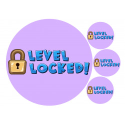 Level Locked! - edible cake decoration