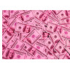 Pink Dollars - rectangle edible cake decoration