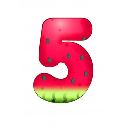 Watermelon Five - edible cake decoration