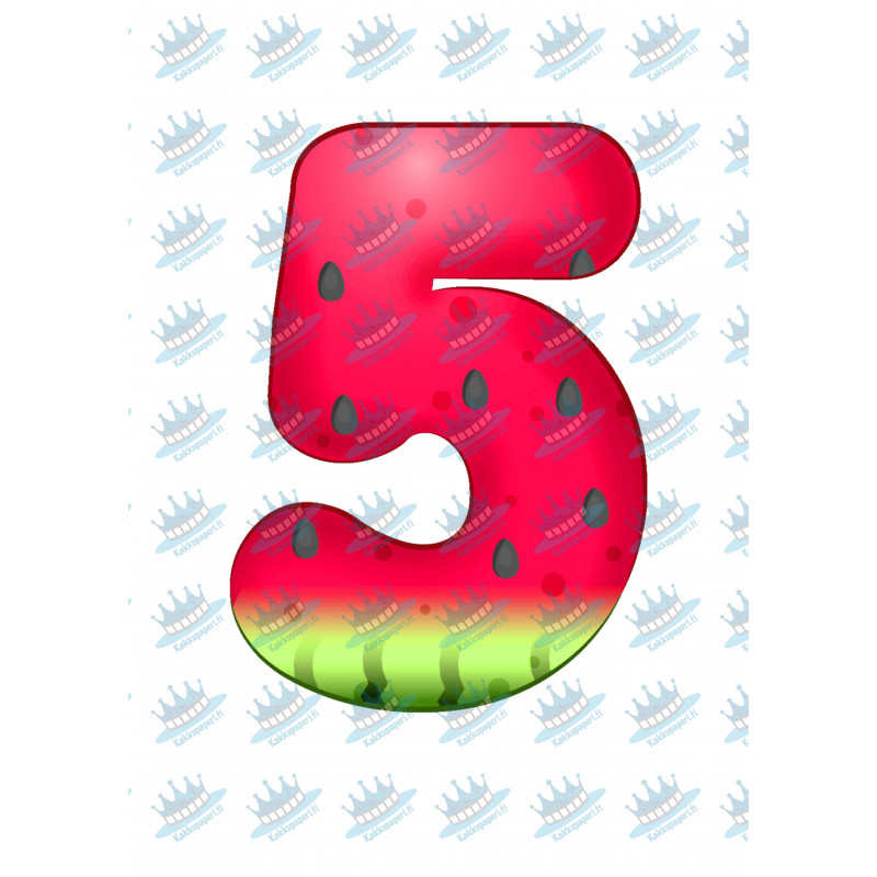 Watermelon Five - edible cake decoration